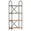 Bogreol 4 niveauer 60 x 30 x 146 cm Konstrueret træ