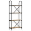 Bogreol 4 niveauer 60 x 30 x 146 cm Konstrueret træ