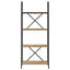 Bogreol 4 niveauer 60 x 30 x 146 cm Konstrueret træ