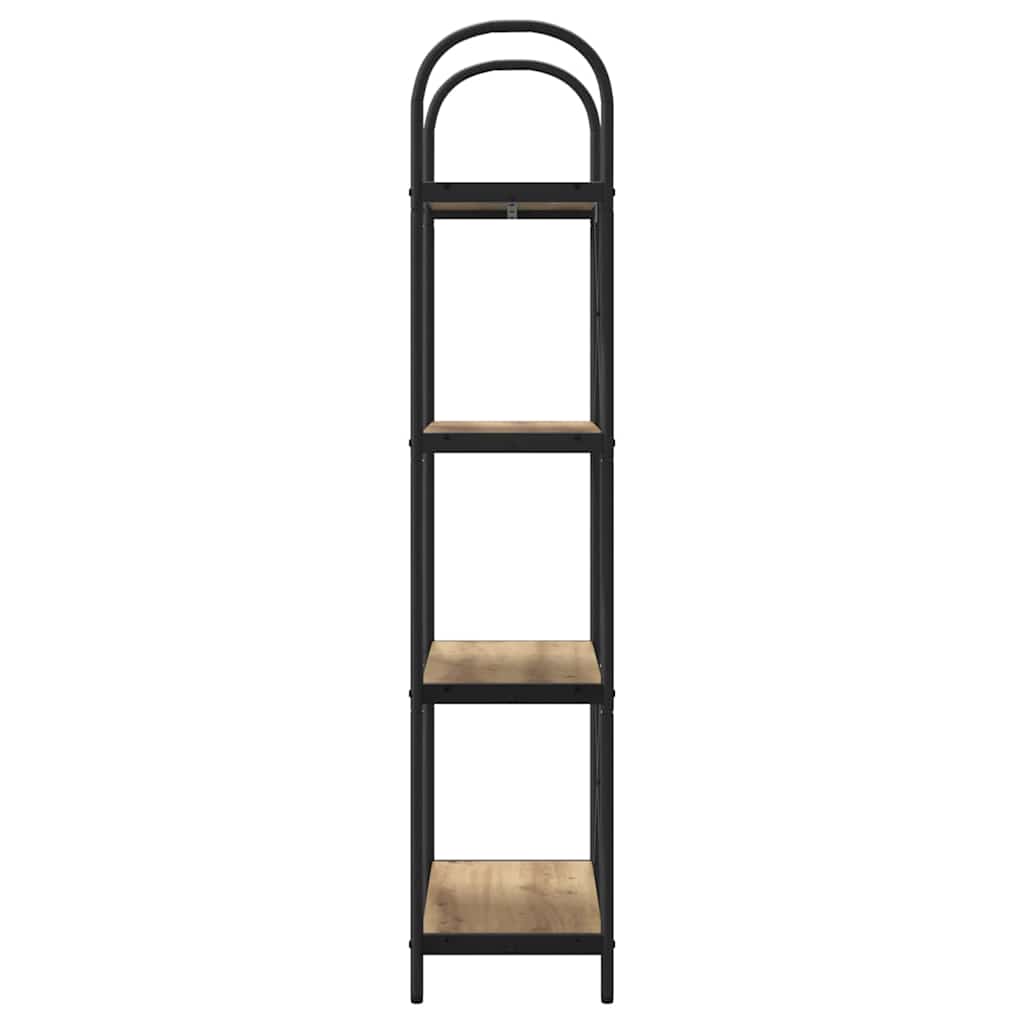 Bogreol 4 niveauer 60 x 30 x 146 cm Konstrueret træ