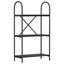 Bogreol 3 niveauer 60 x 30 x 109 cm Konstrueret træ Sort eg