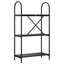 Bogreol 3 niveauer 60 x 30 x 109 cm Konstrueret træ Sort eg