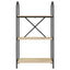 Bogreol 3 niveauer 60 x 30 x 109 cm Konstrueret træ Sonoma eg