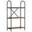 Bogreol 3 niveauer 60 x 30 x 109 cm Konstrueret træ Røget eg