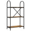 Bogreol 3 niveauer 60 x 30 x 109 cm Konstrueret træ Røget eg