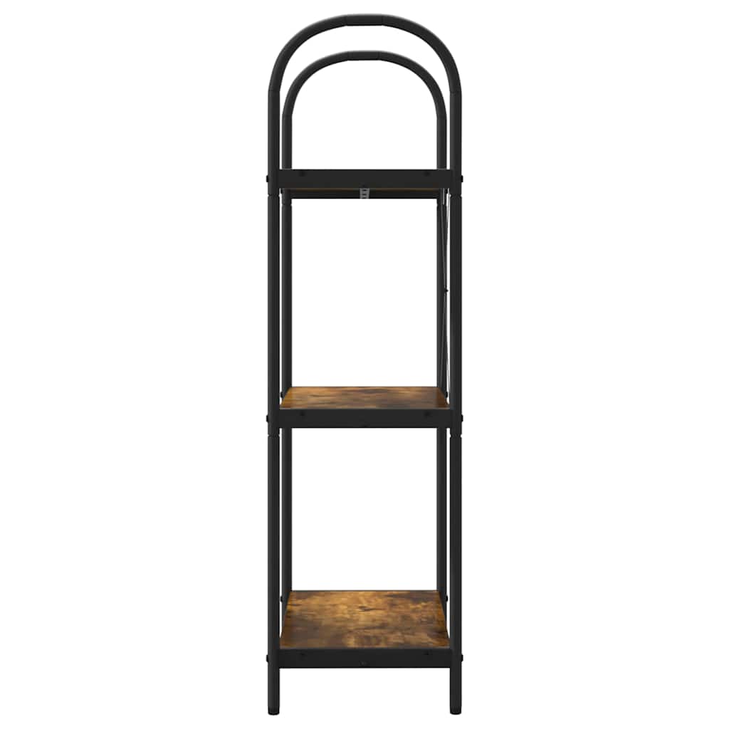 Bogreol 3 niveauer 60 x 30 x 109 cm Konstrueret træ Røget eg