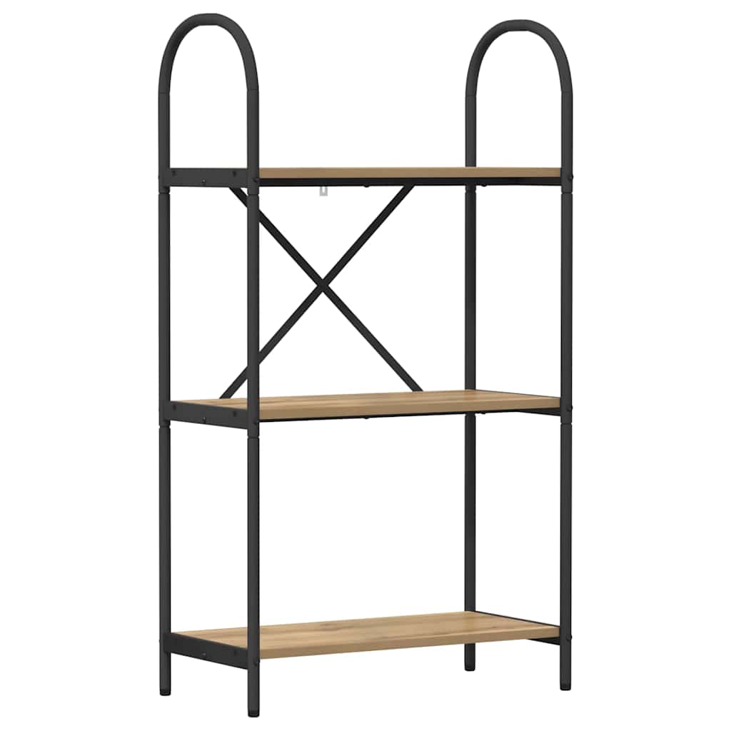 Bogreol 3 niveauer 60 x 30 x 109 cm Konstrueret træ