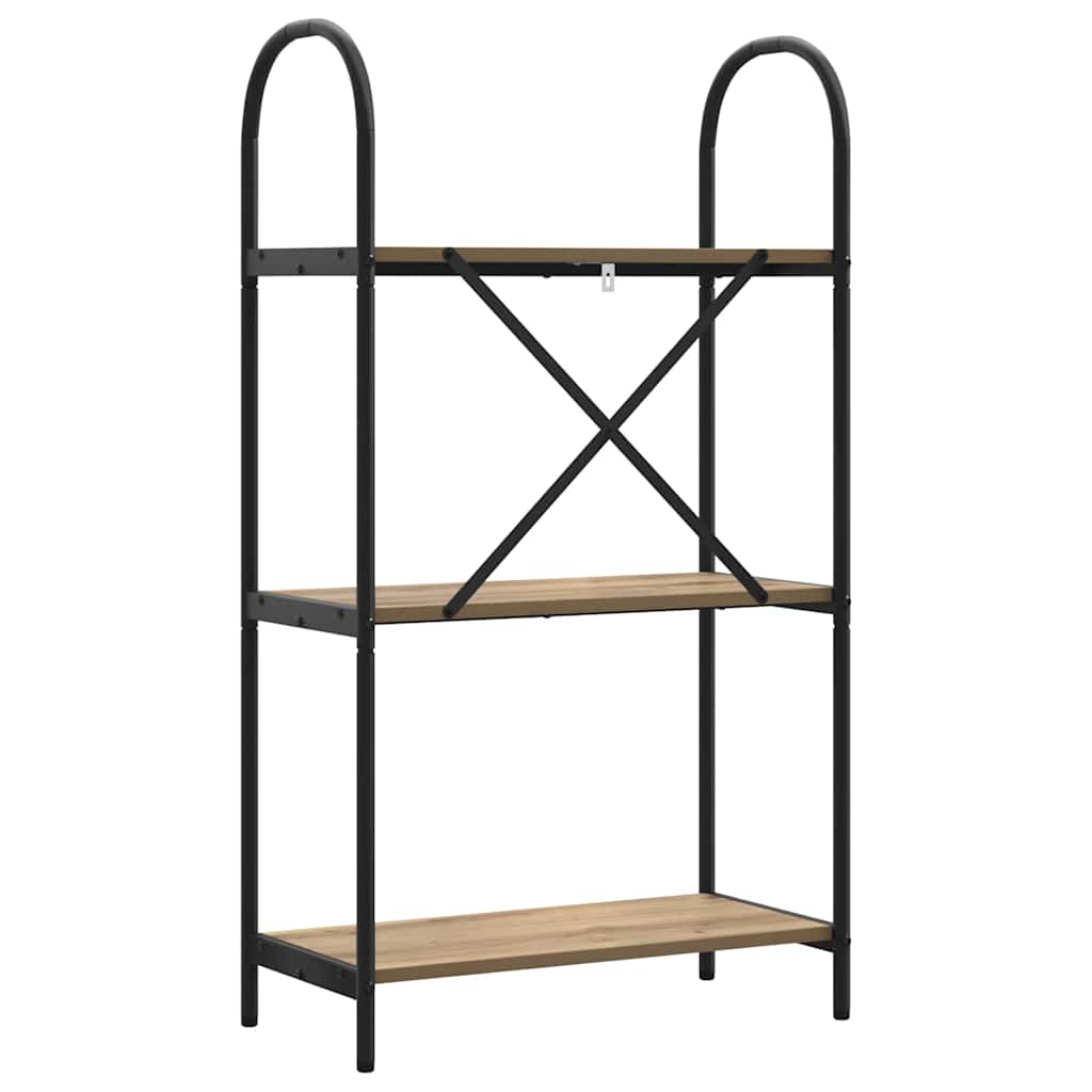 Bogreol 3 niveauer 60 x 30 x 109 cm Konstrueret træ