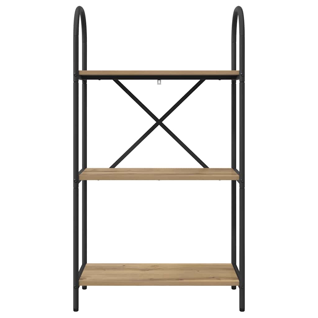 Bogreol 3 niveauer 60 x 30 x 109 cm Konstrueret træ