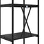 Bogreol 5 niveauer 40 x 30 x 183 cm Konstrueret træ Sort eg