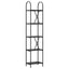 Bogreol 5 niveauer 40 x 30 x 183 cm Konstrueret træ Sort eg