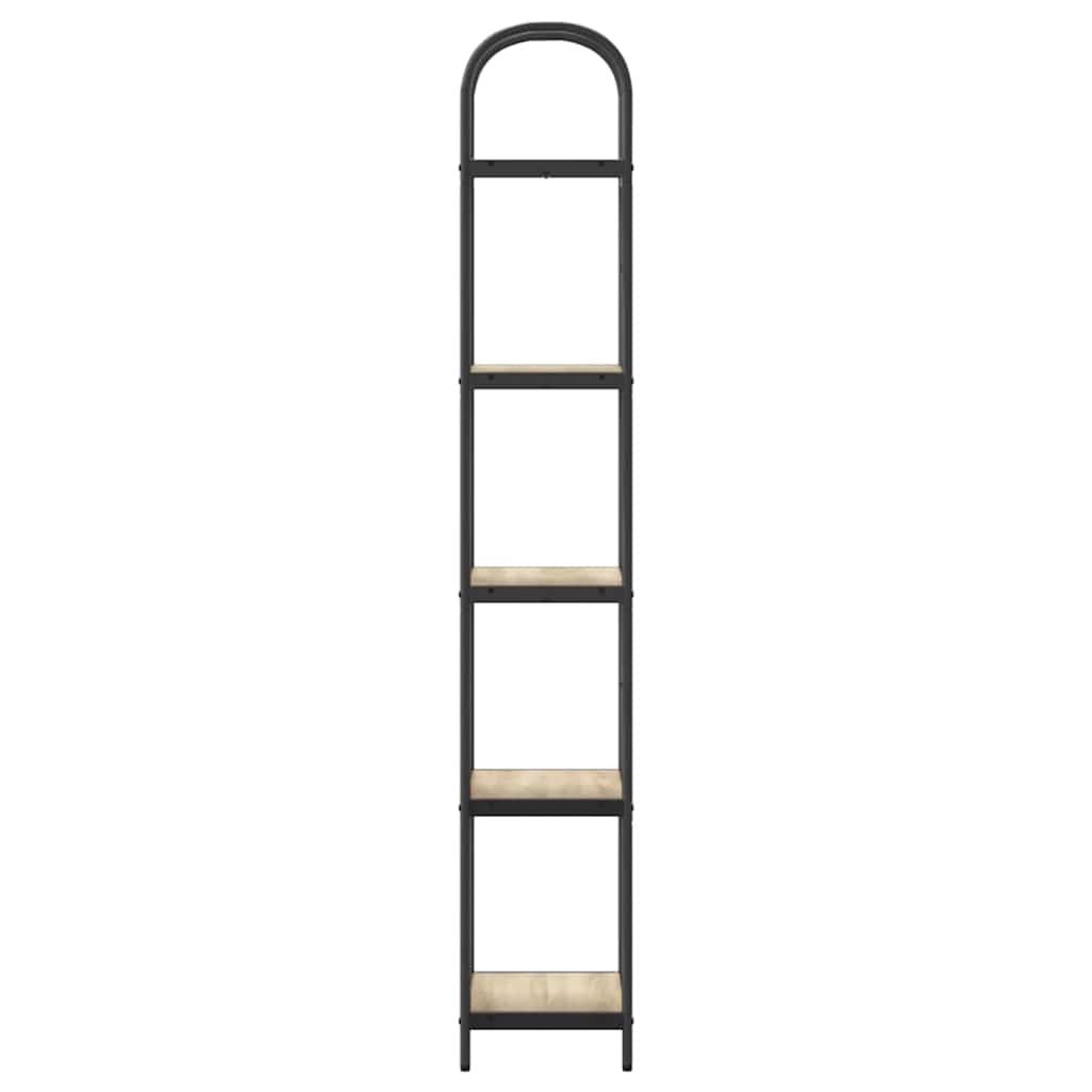 Bogreol 5 niveauer 40 x 30 x 183 cm Konstrueret træ Sonoma eg