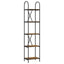 Bogreol 5 niveauer 40 x 30 x 183 cm Konstrueret træ Røget eg