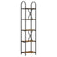 Bogreol 5 niveauer 40 x 30 x 183 cm Konstrueret træ Røget eg