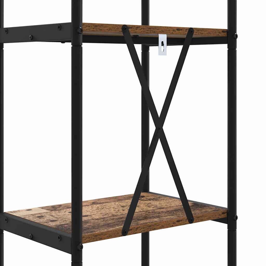 Bogreol Gammelt træ 40 x 30 x 183 cm Konstrueret træ
