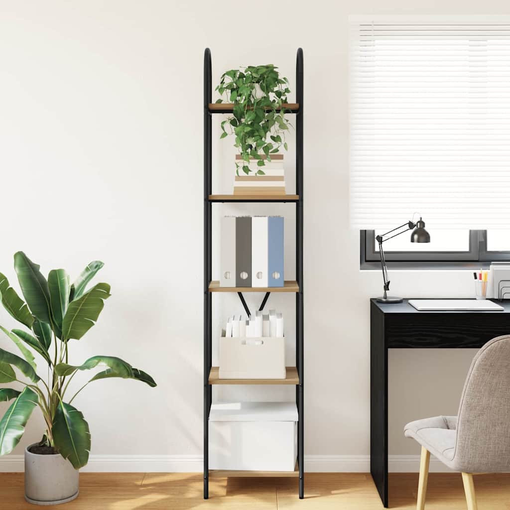 Bogreol 5 niveauer 40 x 30 x 183 cm Konstrueret træ