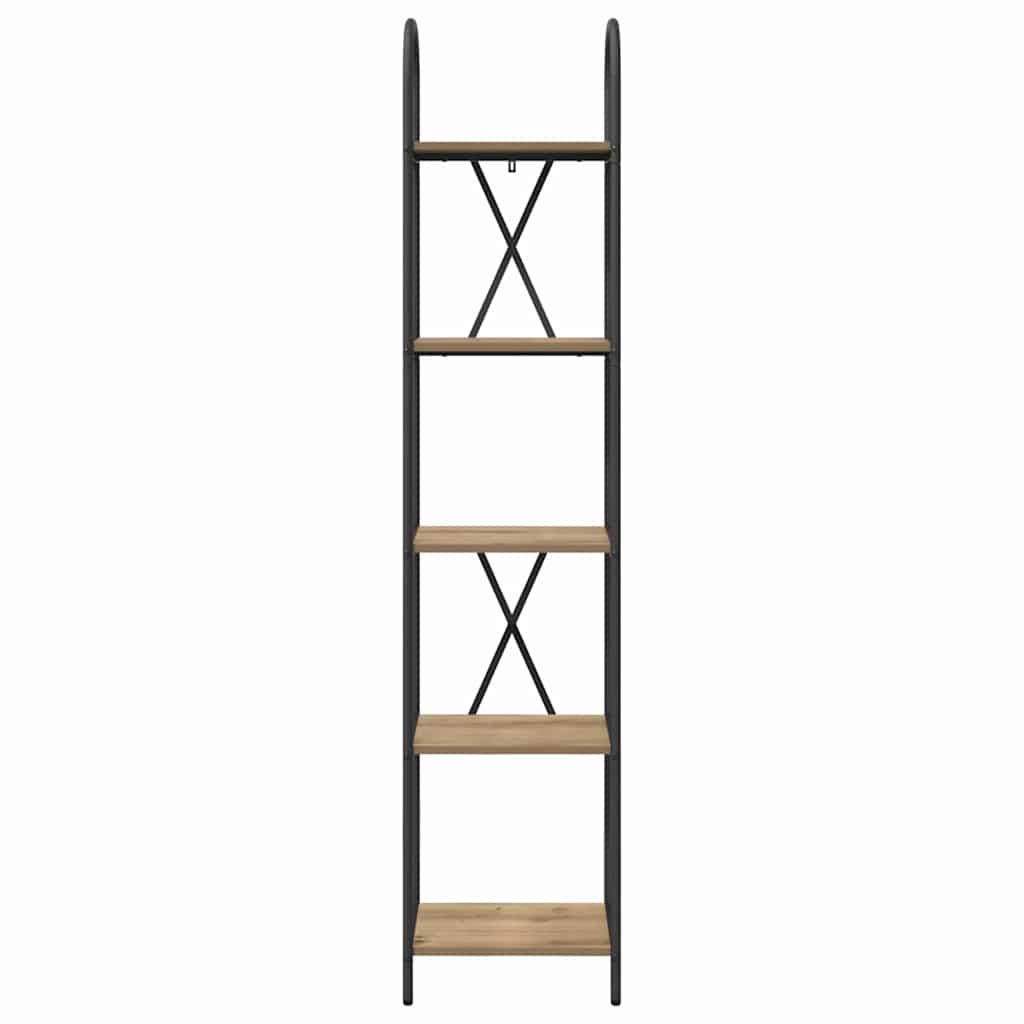 Bogreol 5 niveauer 40 x 30 x 183 cm Konstrueret træ