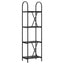 Bogreol 4 niveauer 40 x 30 x 146 cm Konstrueret træ Sort eg