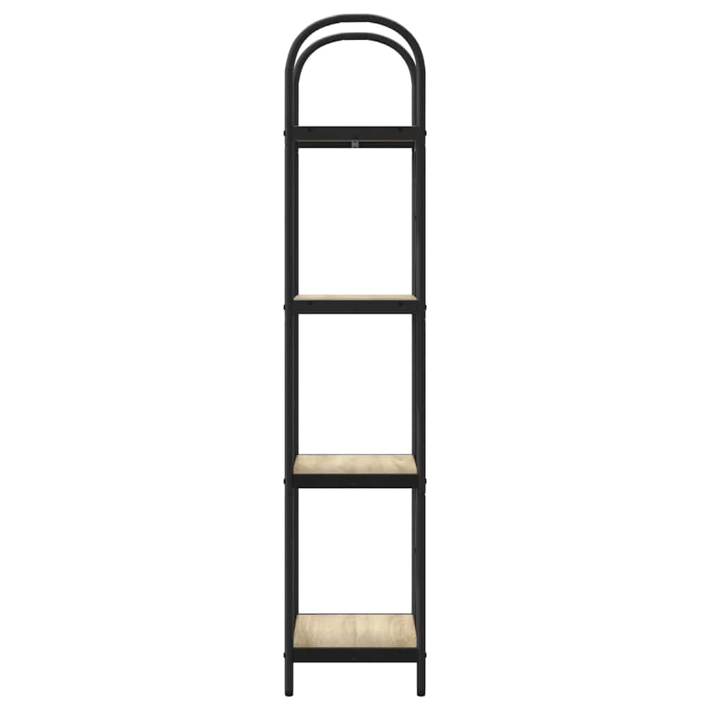 Bogreol 4 niveauer 40 x 30 x 146 cm Konstrueret træ Sonoma eg