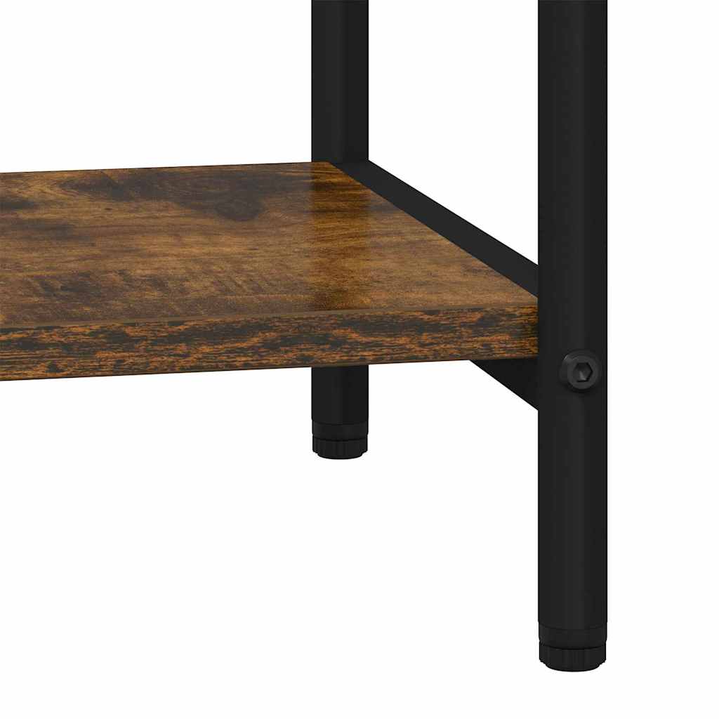 Bogreol 4 niveauer 40 x 30 x 146 cm Konstrueret træ Røget eg