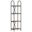 Bogreol 4 niveauer 40 x 30 x 146 cm Konstrueret træ Røget eg