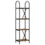 Bogreol 4 niveauer 40 x 30 x 146 cm Konstrueret træ Røget eg