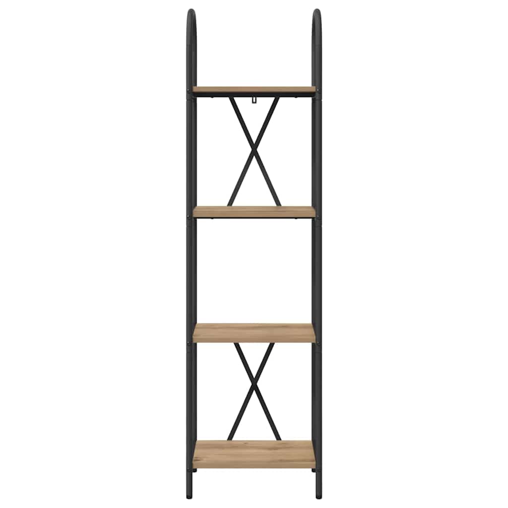Bogreol 4 niveauer 40 x 30 x 146 cm Konstrueret træ