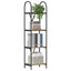 Bogreol 4 niveauer 40 x 30 x 146 cm Konstrueret træ