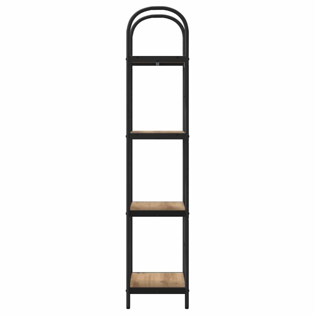 Bogreol 4 niveauer 40 x 30 x 146 cm Konstrueret træ