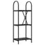 Bogreol Sort eg 40 x 30 x 109 cm Konstrueret træ