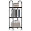 Bogreol 3 niveauer 40 x 30 x 109 cm Konstrueret træ Sort eg