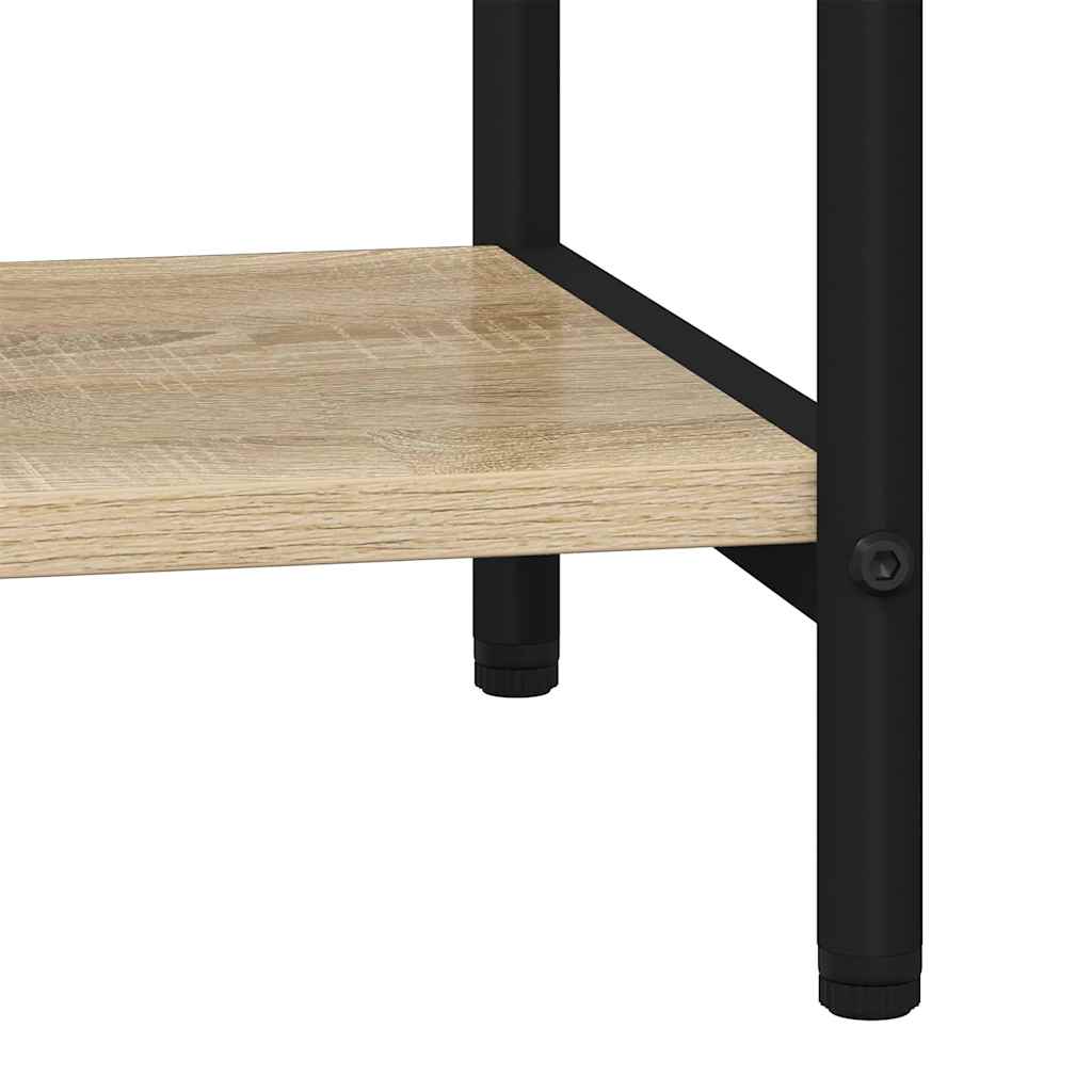 Bogreol 3 niveauer 40 x 30 x 109 cm Konstrueret træ Sonoma eg