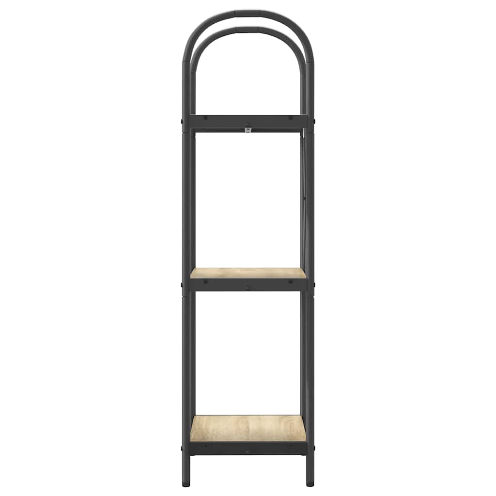 Bogreol 3 niveauer 40 x 30 x 109 cm Konstrueret træ Sonoma eg