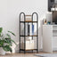 Bogreol Røget eg 40 x 30 x 109 cm Konstrueret træ