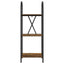 Bogreol Røget eg 40 x 30 x 109 cm Konstrueret træ
