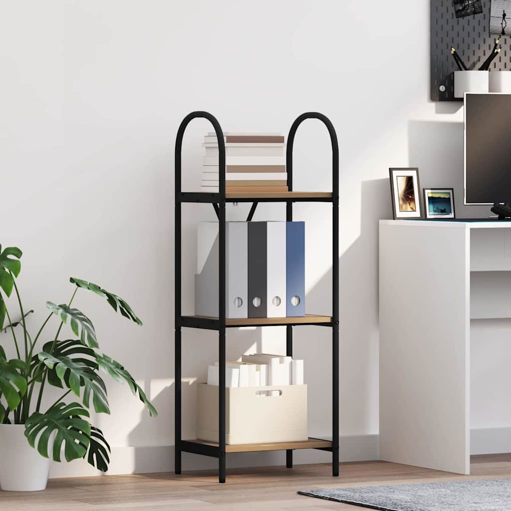 Bogreol 3 niveauer 40 x 30 x 109 cm Konstrueret træ
