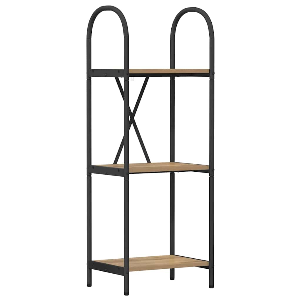 Bogreol 3 niveauer 40 x 30 x 109 cm Konstrueret træ