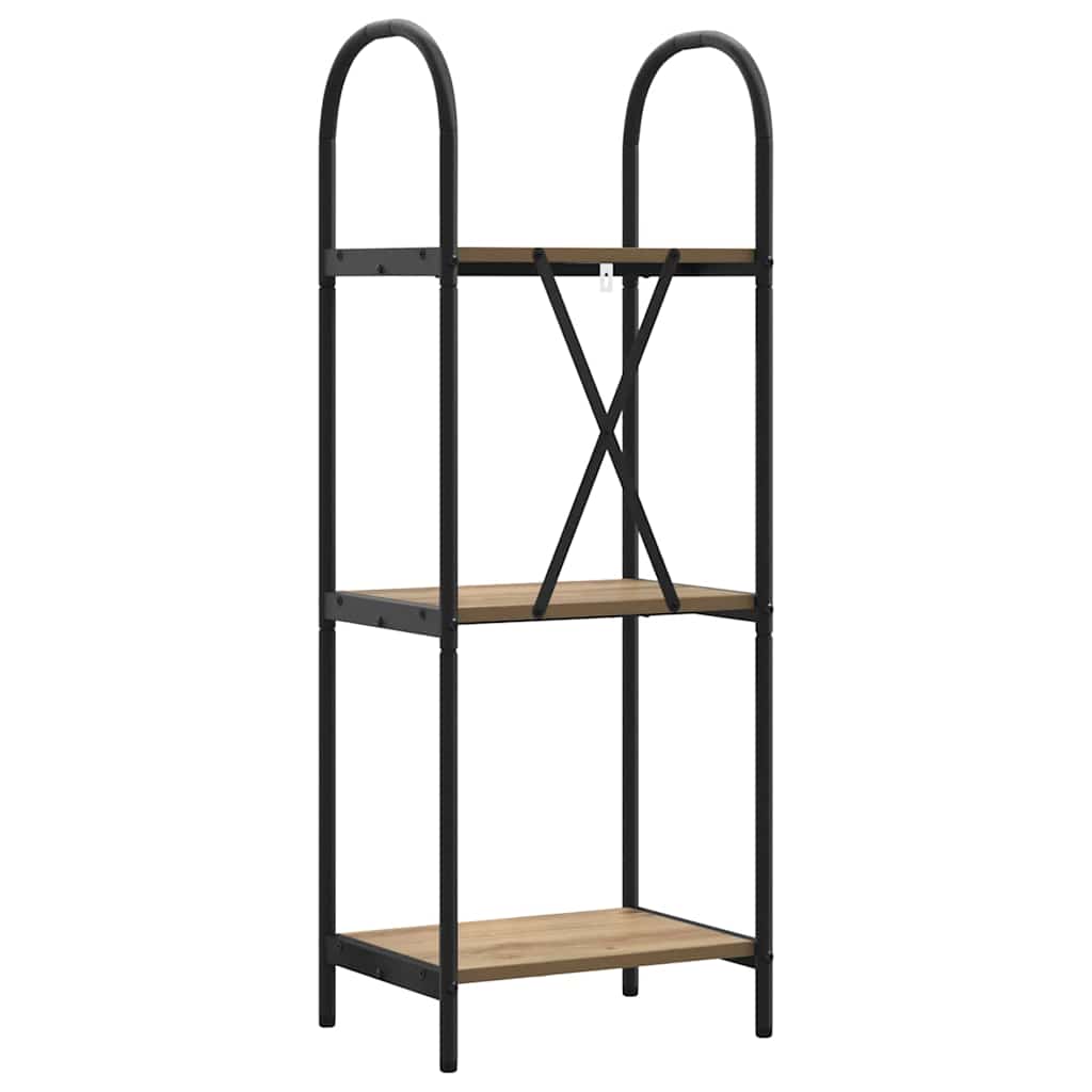 Bogreol 3 niveauer 40 x 30 x 109 cm Konstrueret træ
