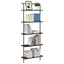 Bogreol Sort eg 60 x 24 x 168 cm Konstrueret træ