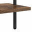 Bogreol Røget eg 60 x 24 x 168 cm Konstrueret træ
