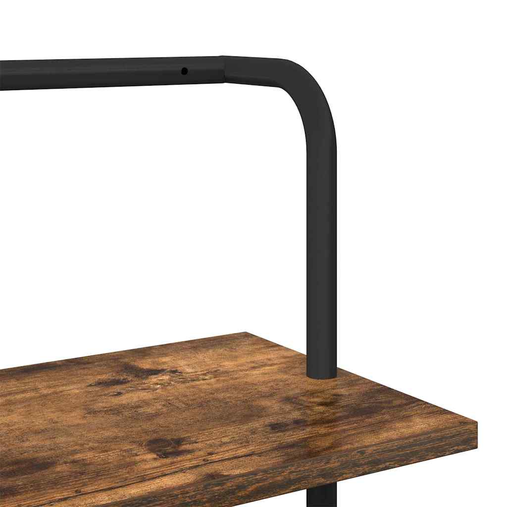 Bogreol Røget eg 60 x 24 x 168 cm Konstrueret træ