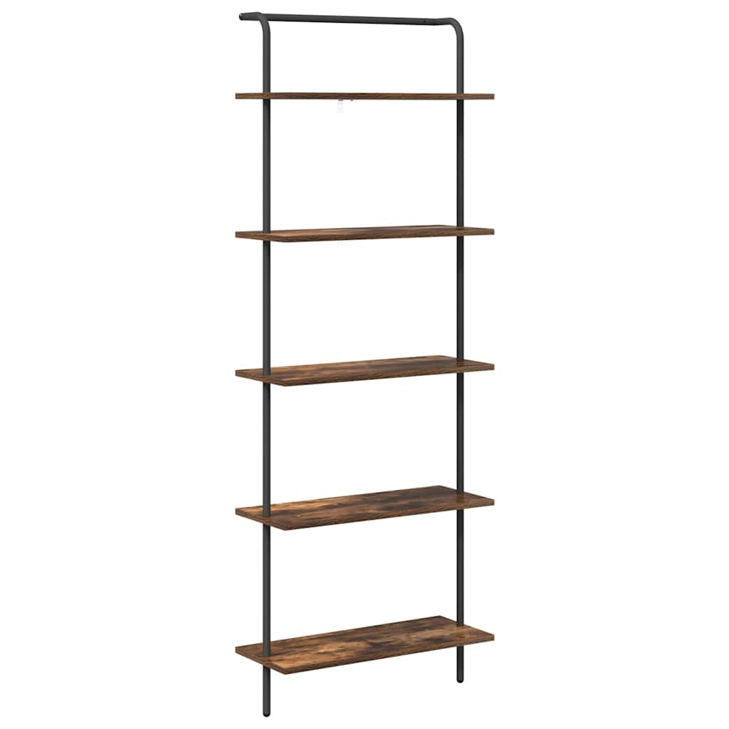 Bogreol Røget eg 60 x 24 x 168 cm Konstrueret træ