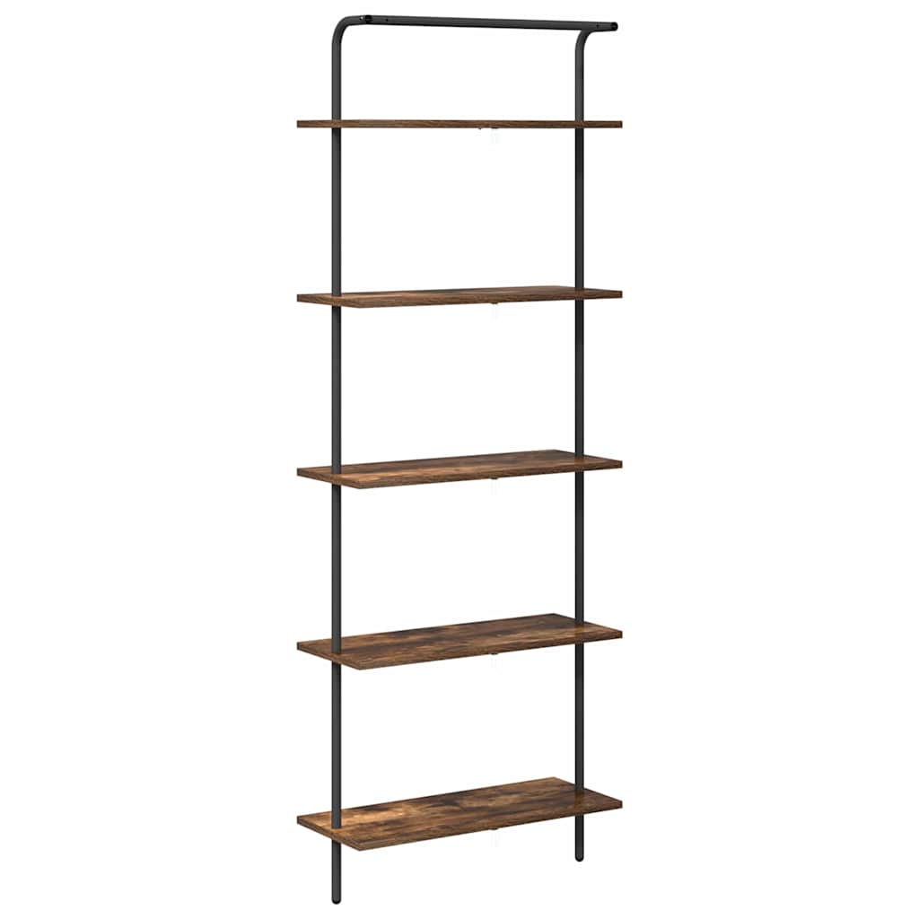 Bogreol Røget eg 60 x 24 x 168 cm Konstrueret træ