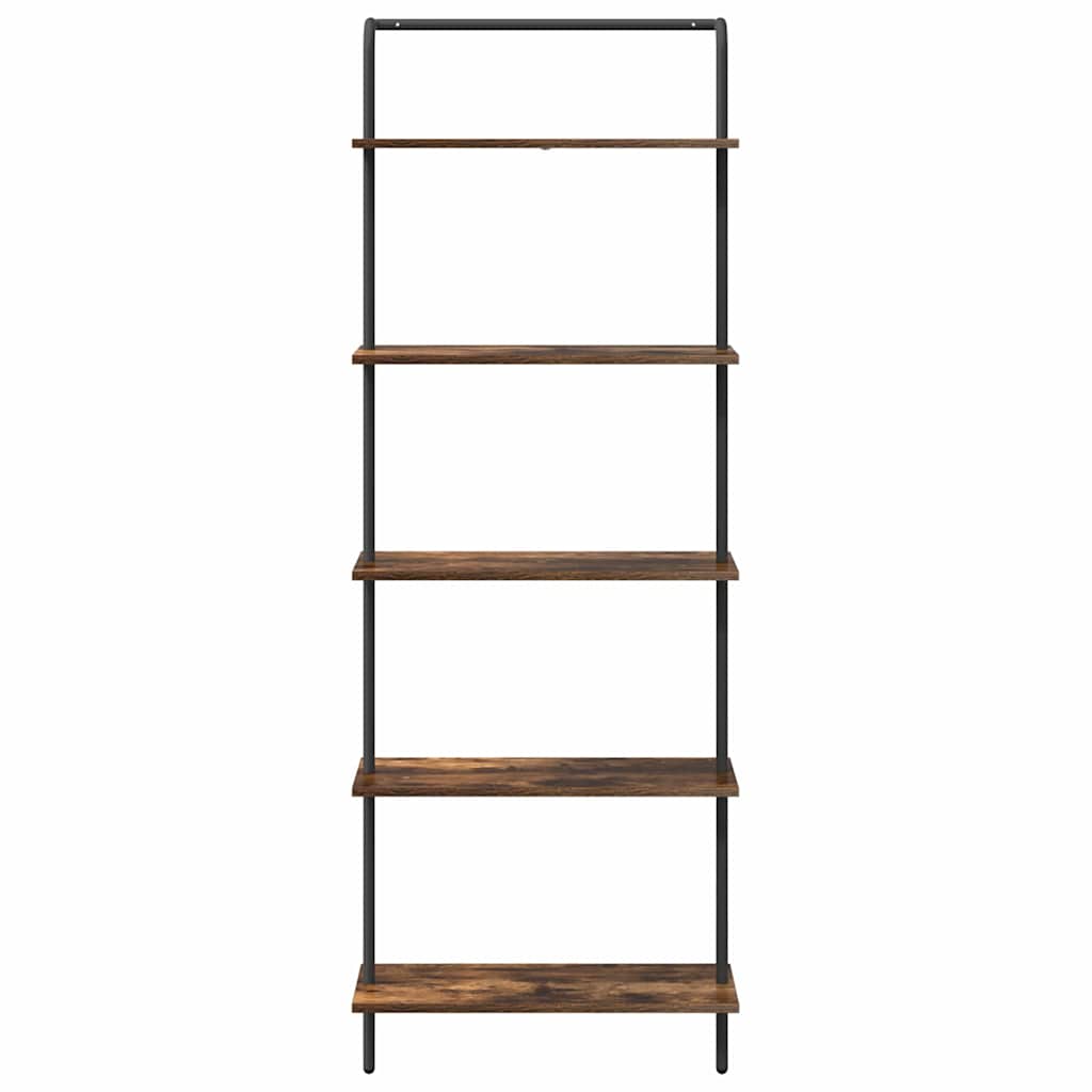 Bogreol Røget eg 60 x 24 x 168 cm Konstrueret træ