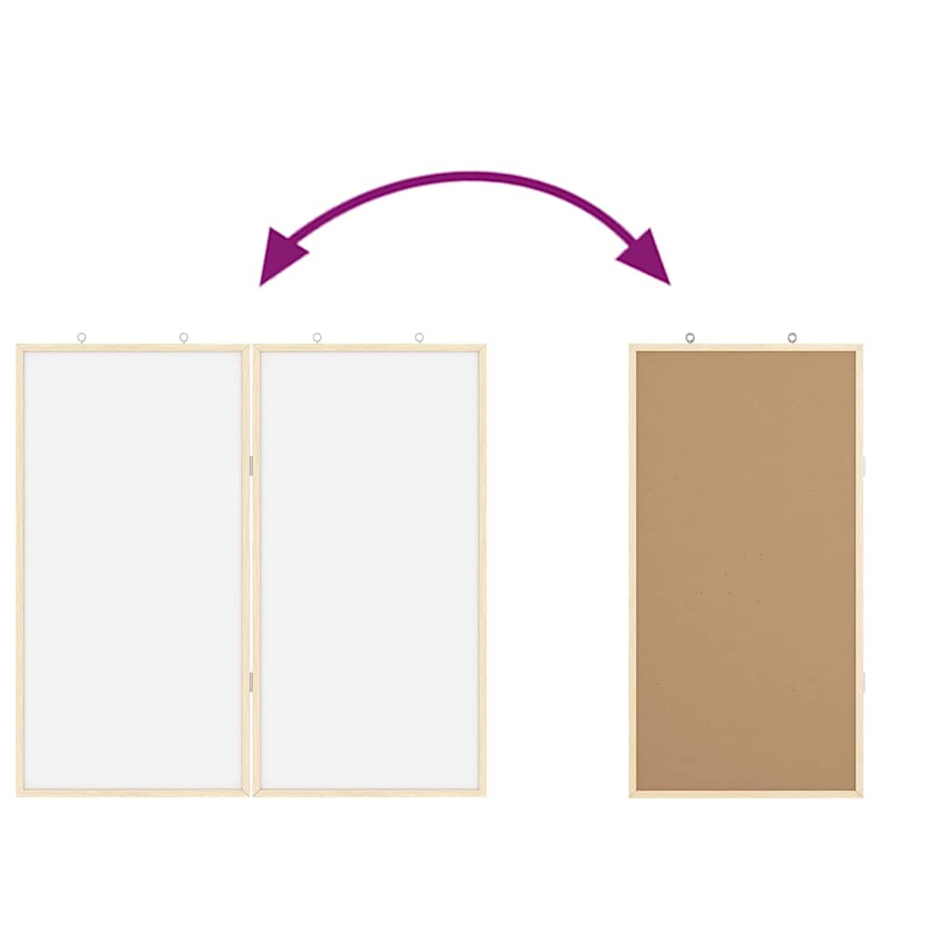 Bulletin Tavle Hvid 80 x 80 x 1.4 cm Massivt fyrretræ