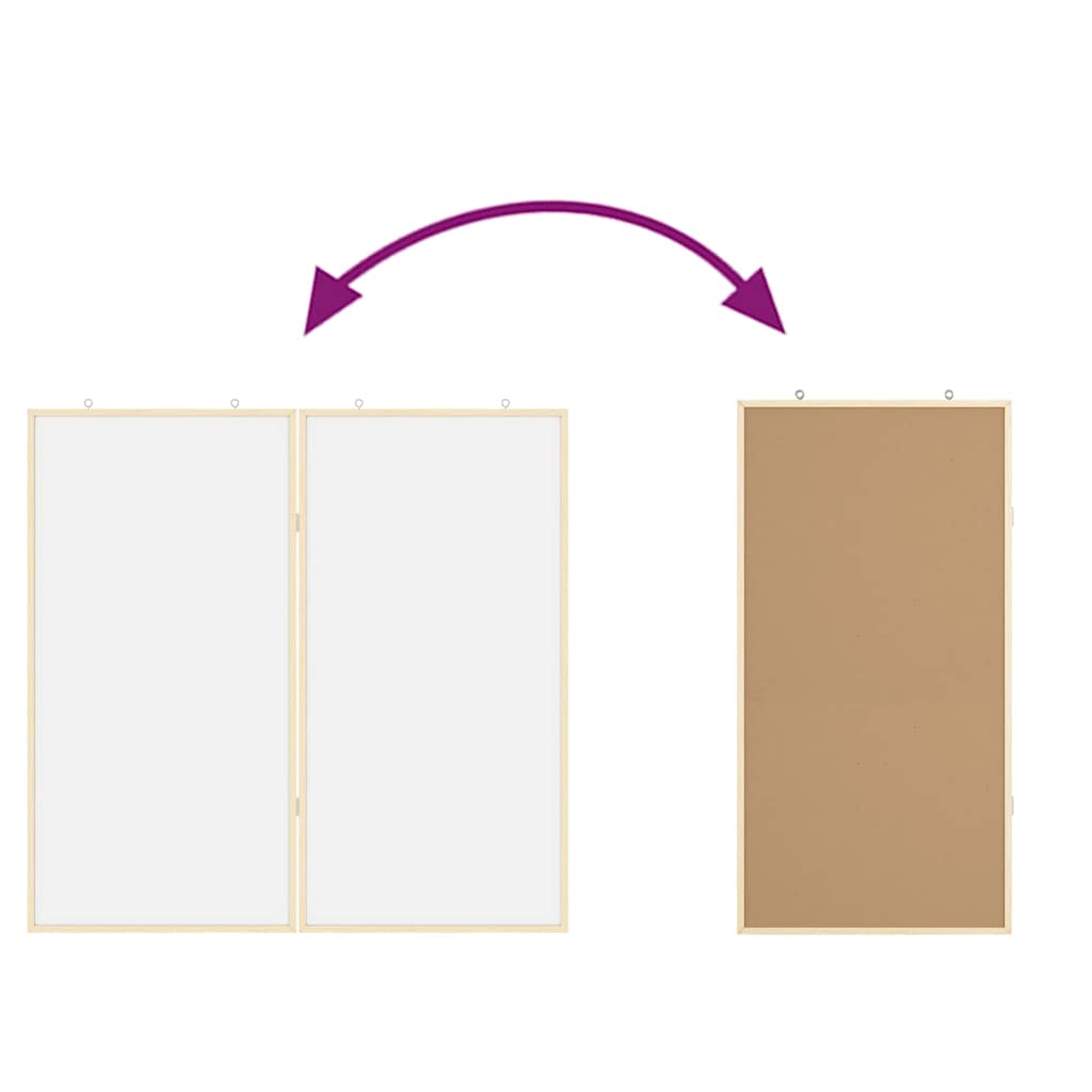 Bulletin Tavle Hvid 100 x 100 x 1,4 cm Massivt fyrretræ