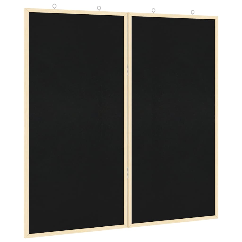 Bulletin Tavle Sort 80 x 80 x 1.4 cm Massivt fyrretræ