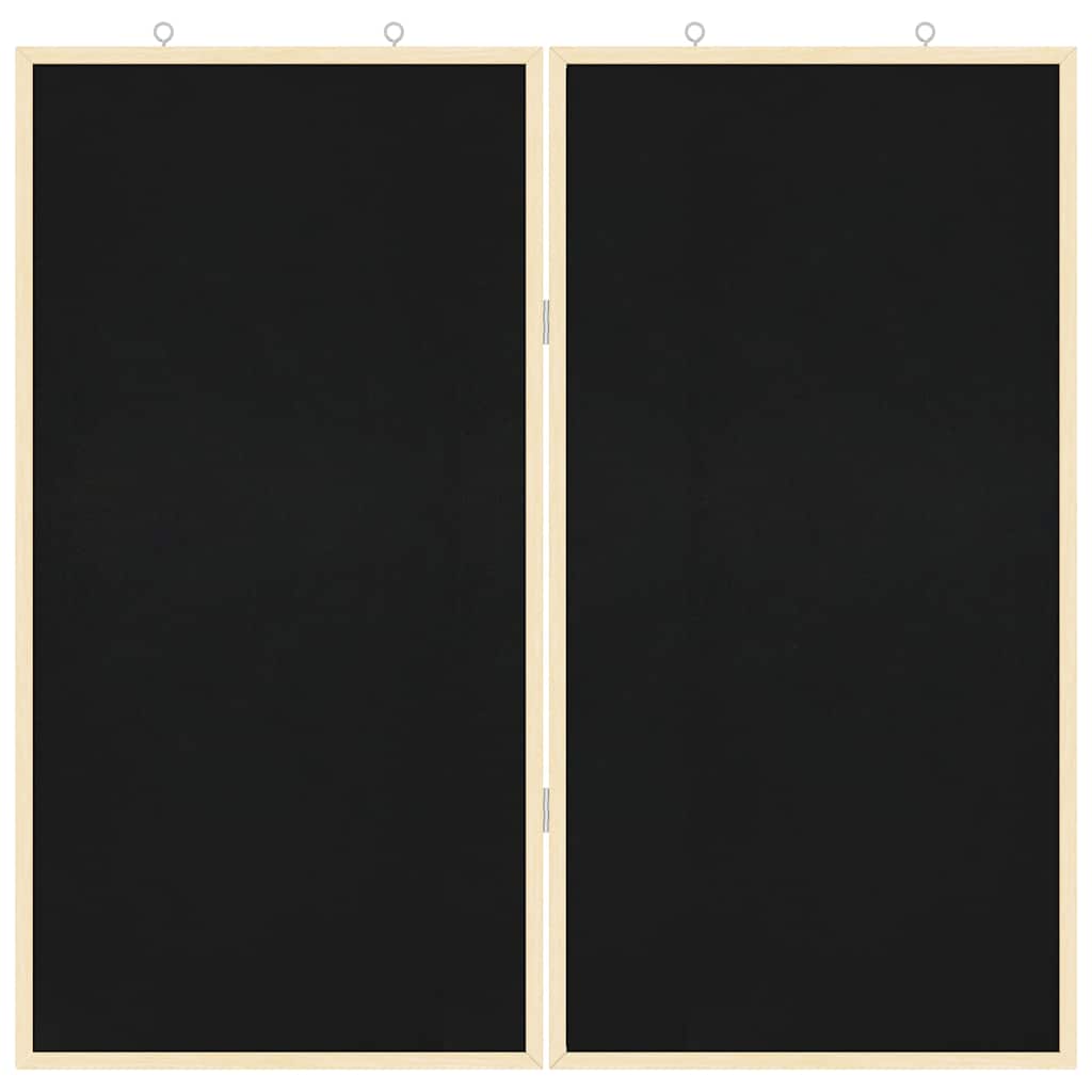 Bulletin Tavle Sort 80 x 80 x 1.4 cm Massivt fyrretræ