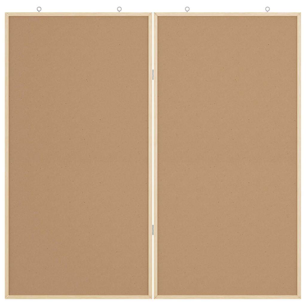 Bulletin Tavle Sort 100 x 100 x 1,4 cm Massivt fyrretræ