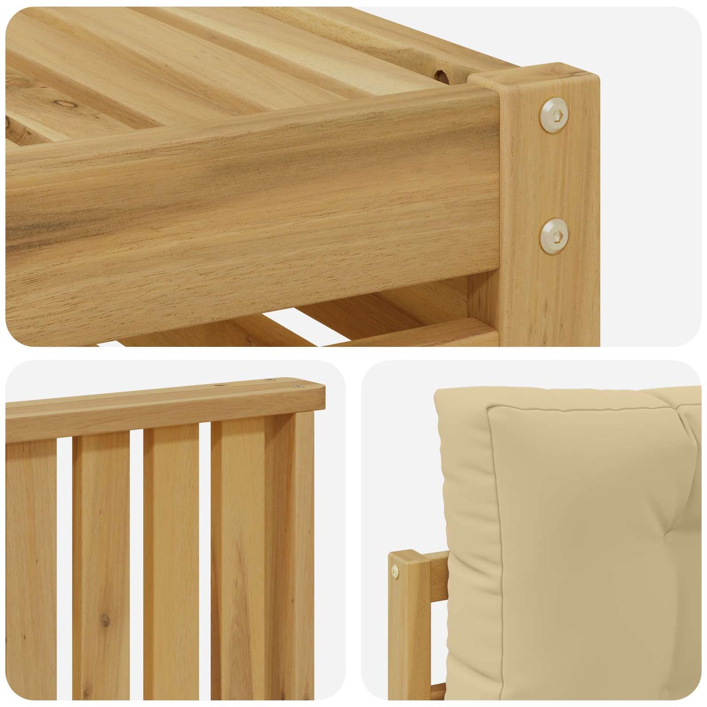 Udendørs sofagruppe 4 stk. Hvid og Beige